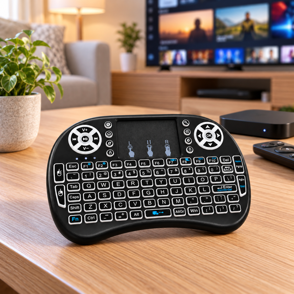 Mini Clavier Sans Fil Avec Pavé Tactile Et Touches Rétroéclairées