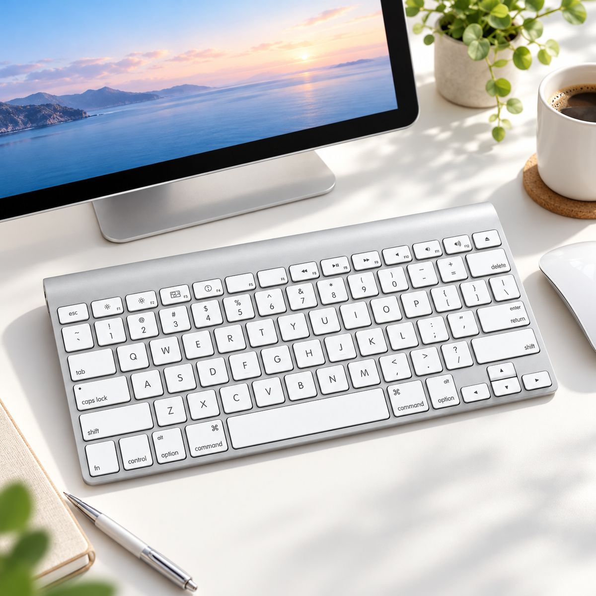 Clavier Sans Fil Minimaliste Pour Bureau Et Maison