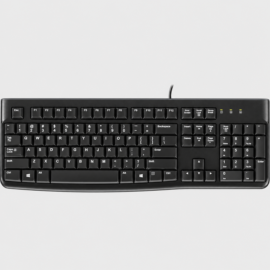 Clavier Filaire Usb Pleine Taille À Touches Silencieuses