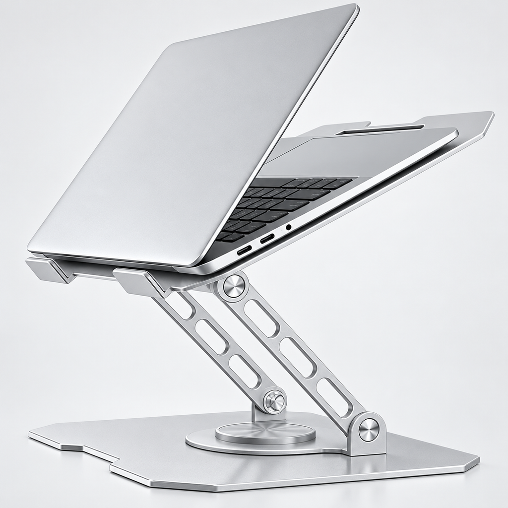 Support D’ordinateur Portable Pliable Rotatif À 360° En Acier Plein