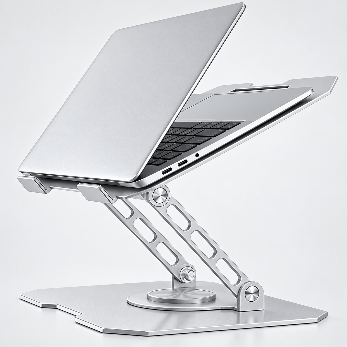 Support D’ordinateur Portable Pliable Rotatif À 360° En Acier Plein