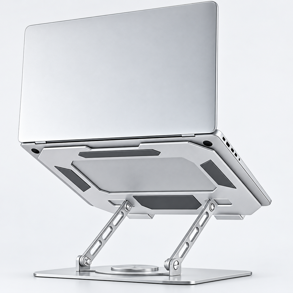 Support D’ordinateur Portable Pliable Rotatif À 360° En Acier Plein